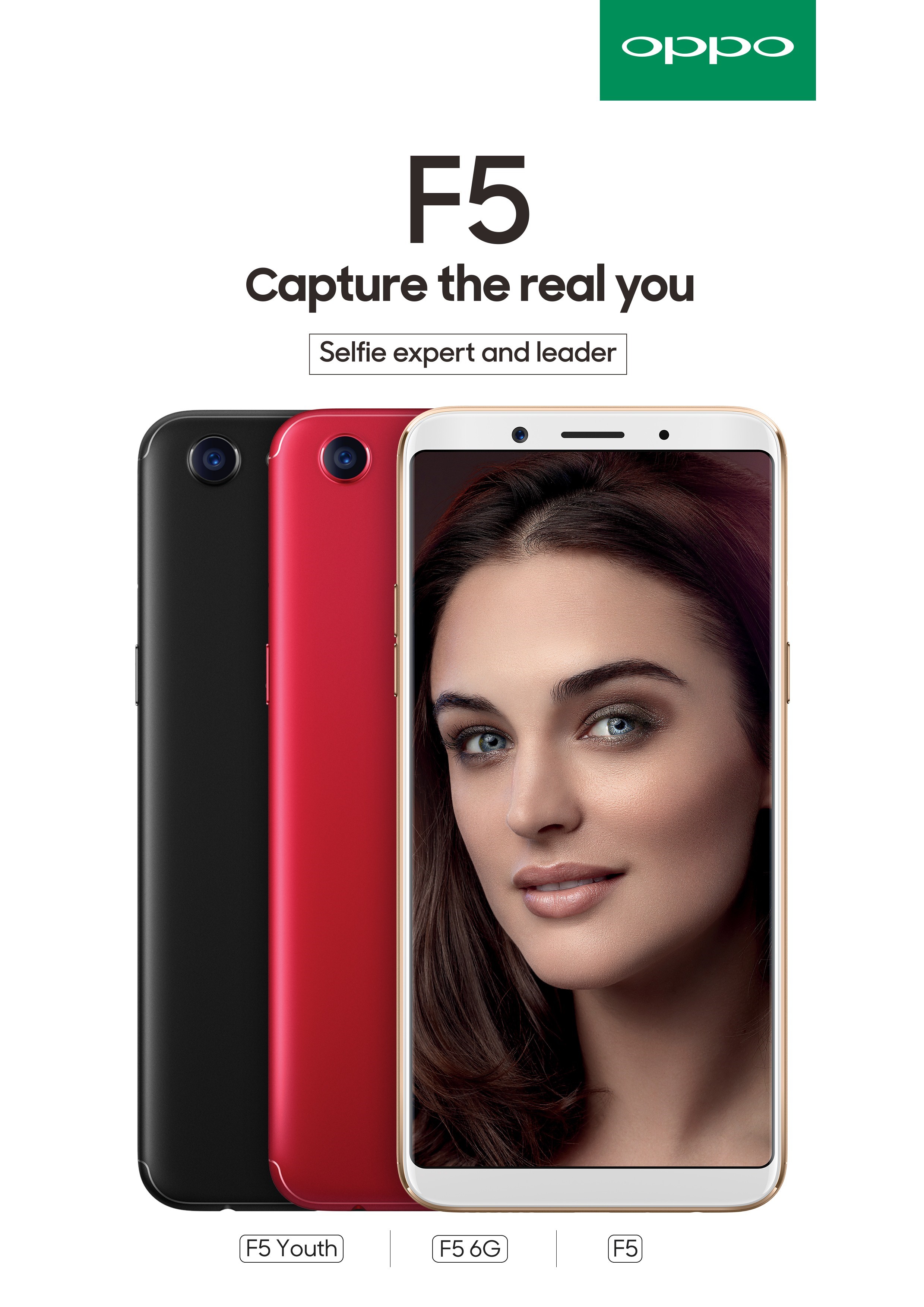 OPPO Luncurkan F5 yang Dilengkapi A.I. Beauty Recognition Technology dan Full Screen FHD+