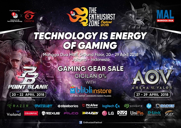 The Enthusiast Zone Festival 2018 Kompetisi eSport berskala Nasional The Enthusiast Zone Festival 2018 Kompetisi eSport berskala Nasional