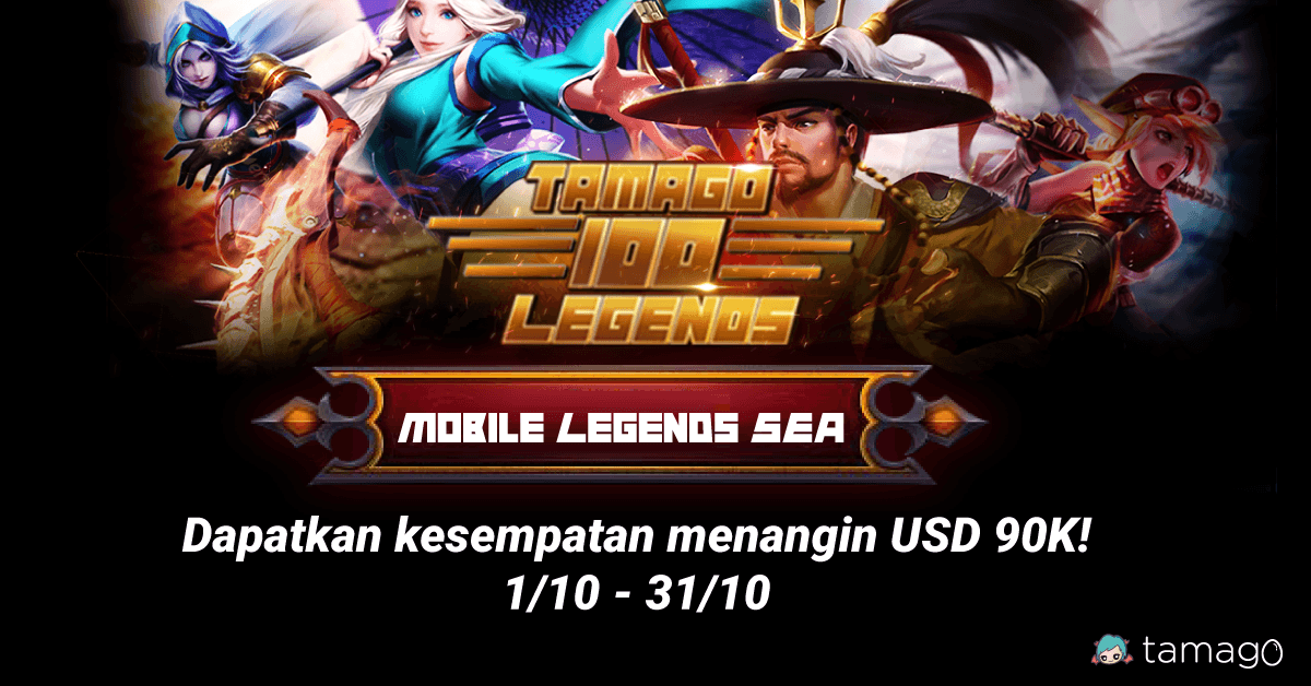 Total hadiah sebesar Rp1,3 Miliar untuk para pemain Mobile Legends di Indonesia dengan kontes 100 Legends Tamago