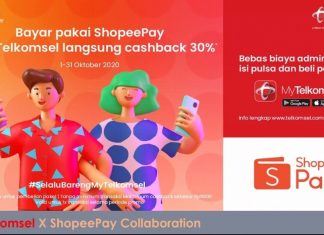 Kerja Sama MyTelkomsel dengan ShopeePay Berikan Cashback Hingga 30%