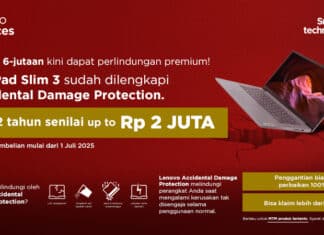 Lenovo IdeaPad Slim 3 Kini Dilengkapi Perlindungan ADP 2 Tahun
