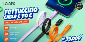 LOOPS Hadirkan Cable Fettuccino 150 cm Type-C 60W